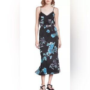 NWT The Kooples V-Neck Midi Slip Dress size 1 - Small